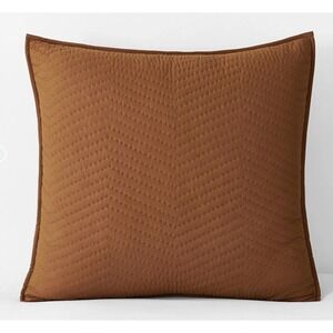 The Company Store Viole Cotton Quilted Euro Sham Rust Color N2R1E RUST